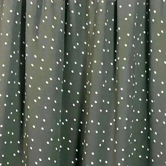 Max Studio Sheer Sleeveless V-Neck Black With White Polka Dots Dress Size Small - Picture 10 of 16